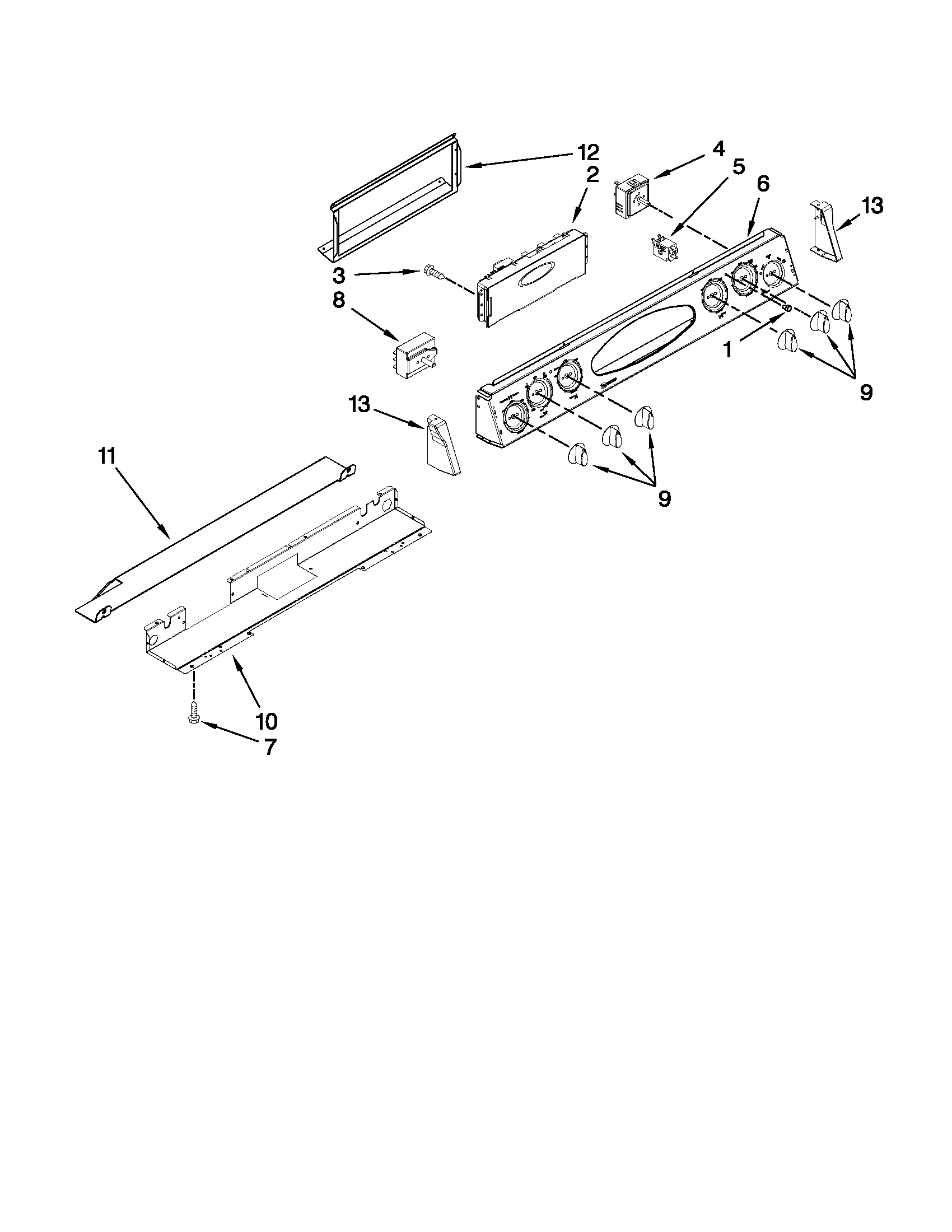 Control panel parts