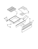 Drawer and rack parts