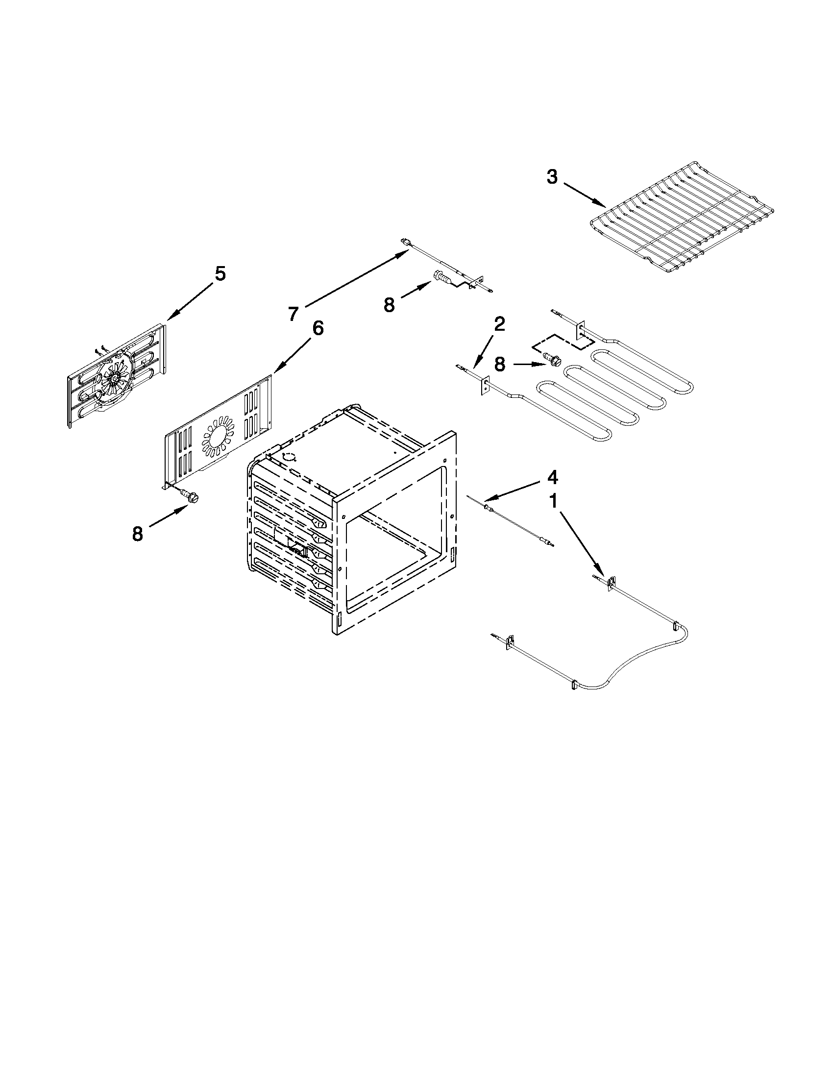 Internal oven parts