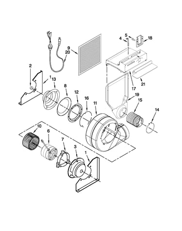 Blower assembly parts