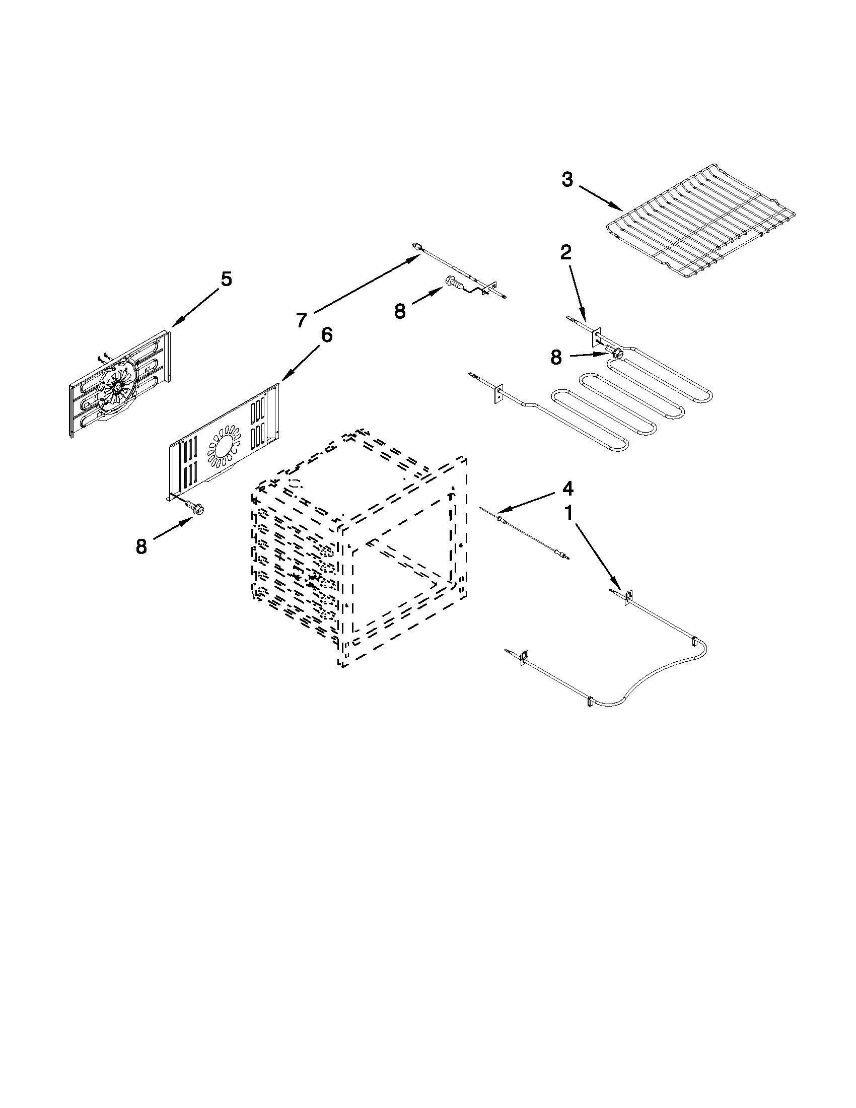 Internal oven parts