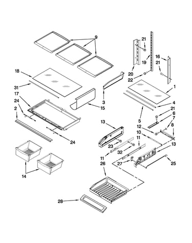 Shelf parts