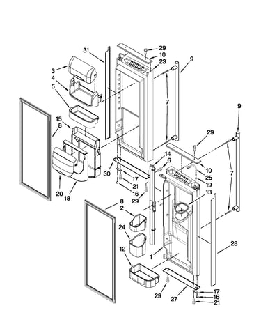 Refrigerator door parts