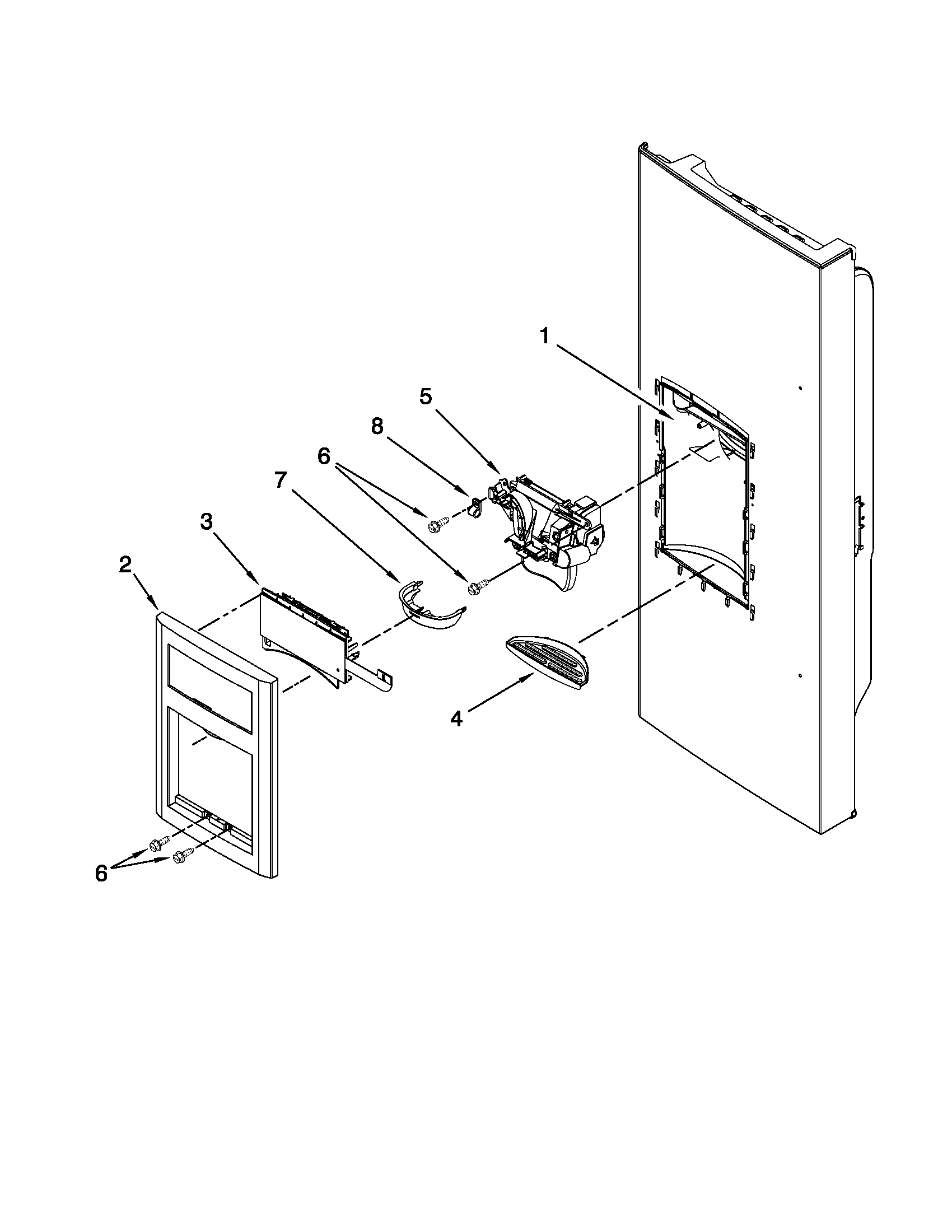 DISPENSER FRONT PARTS