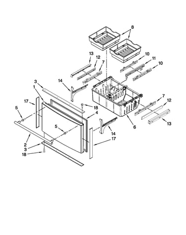 Freezer door parts