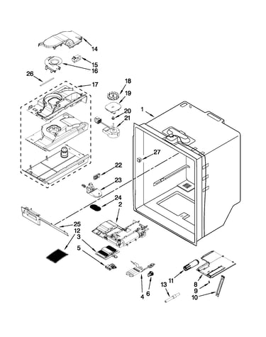Refrigerator liner parts