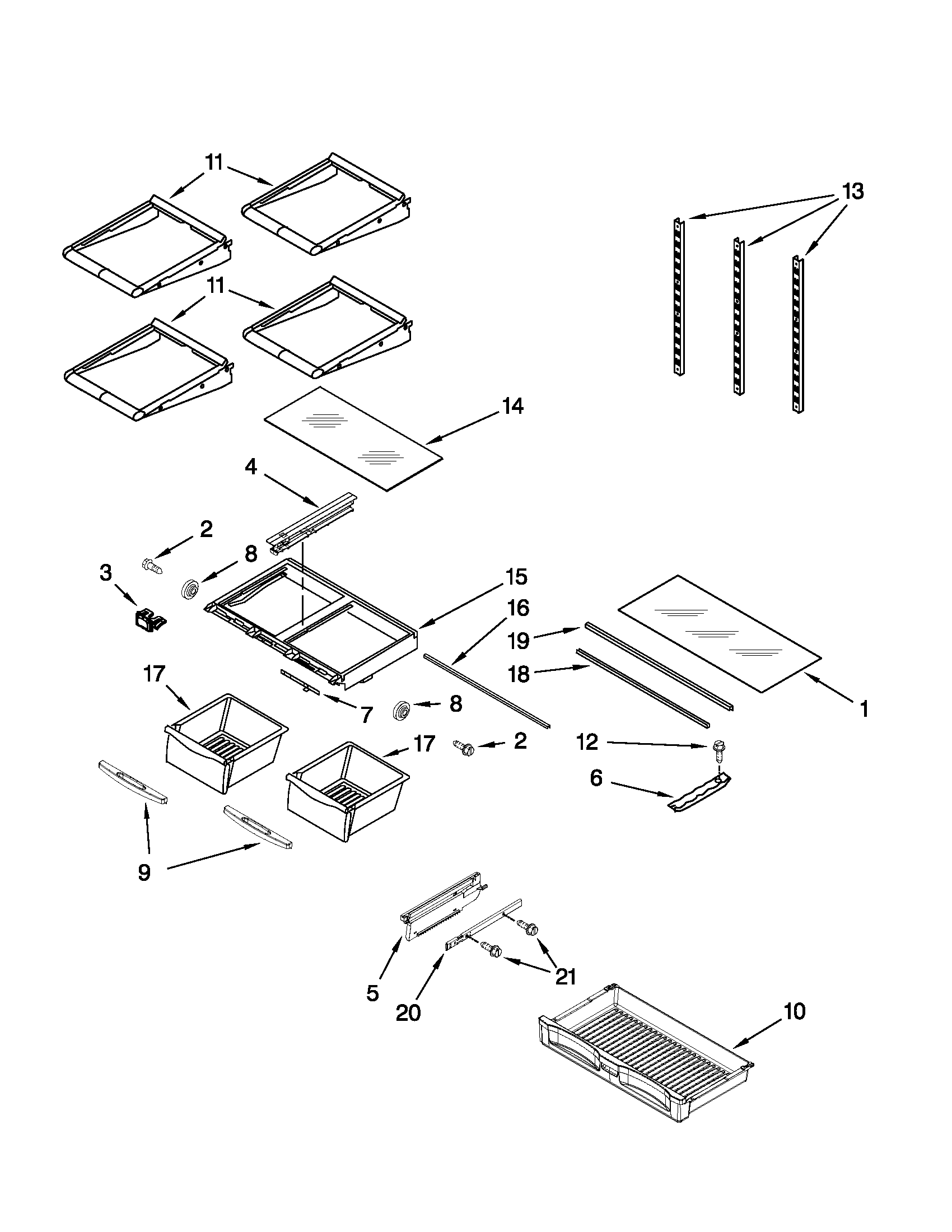 Shelf parts