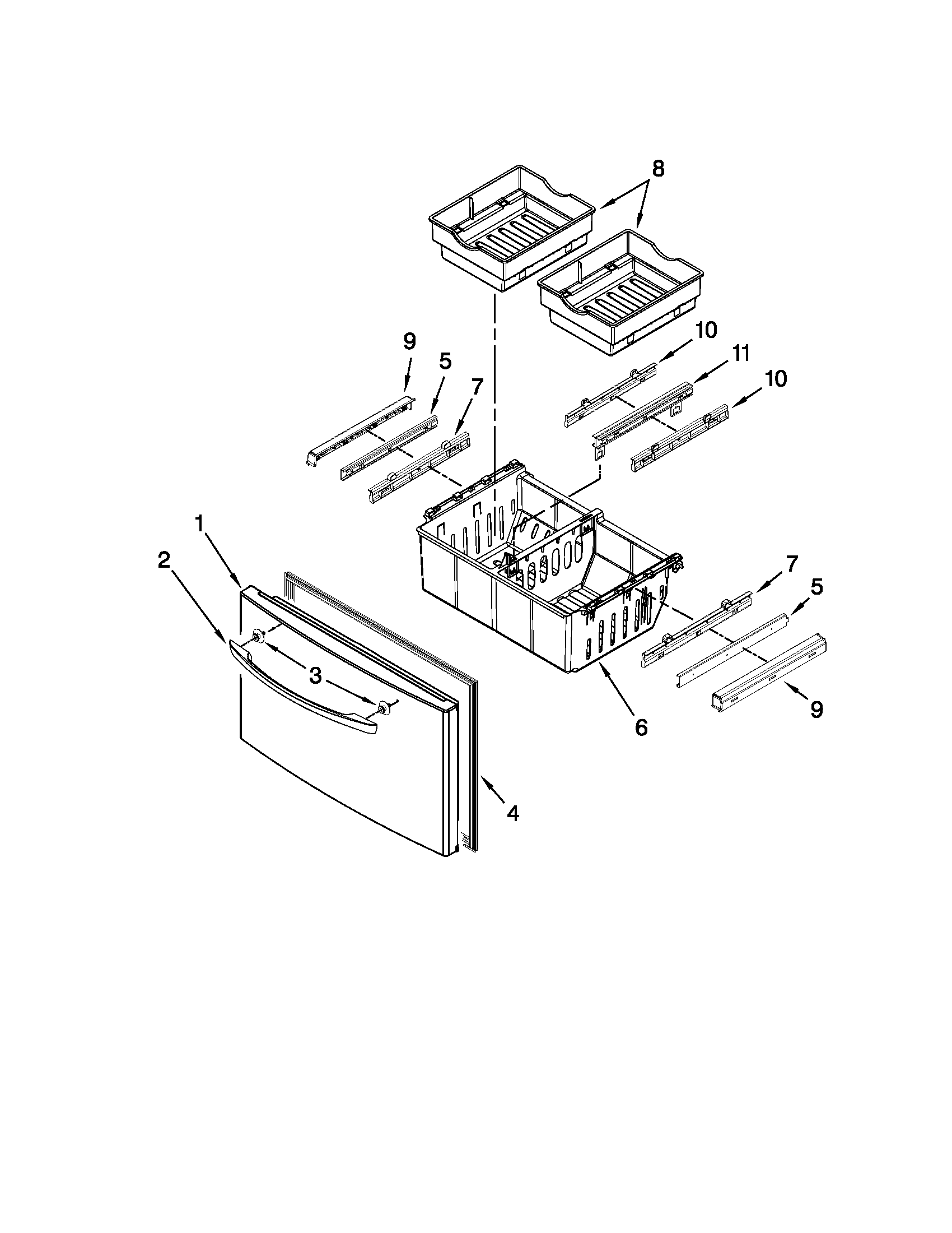 Freezer door parts