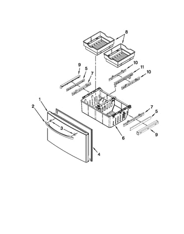 Freezer door parts