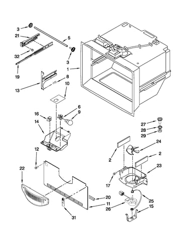 Freezer liner parts