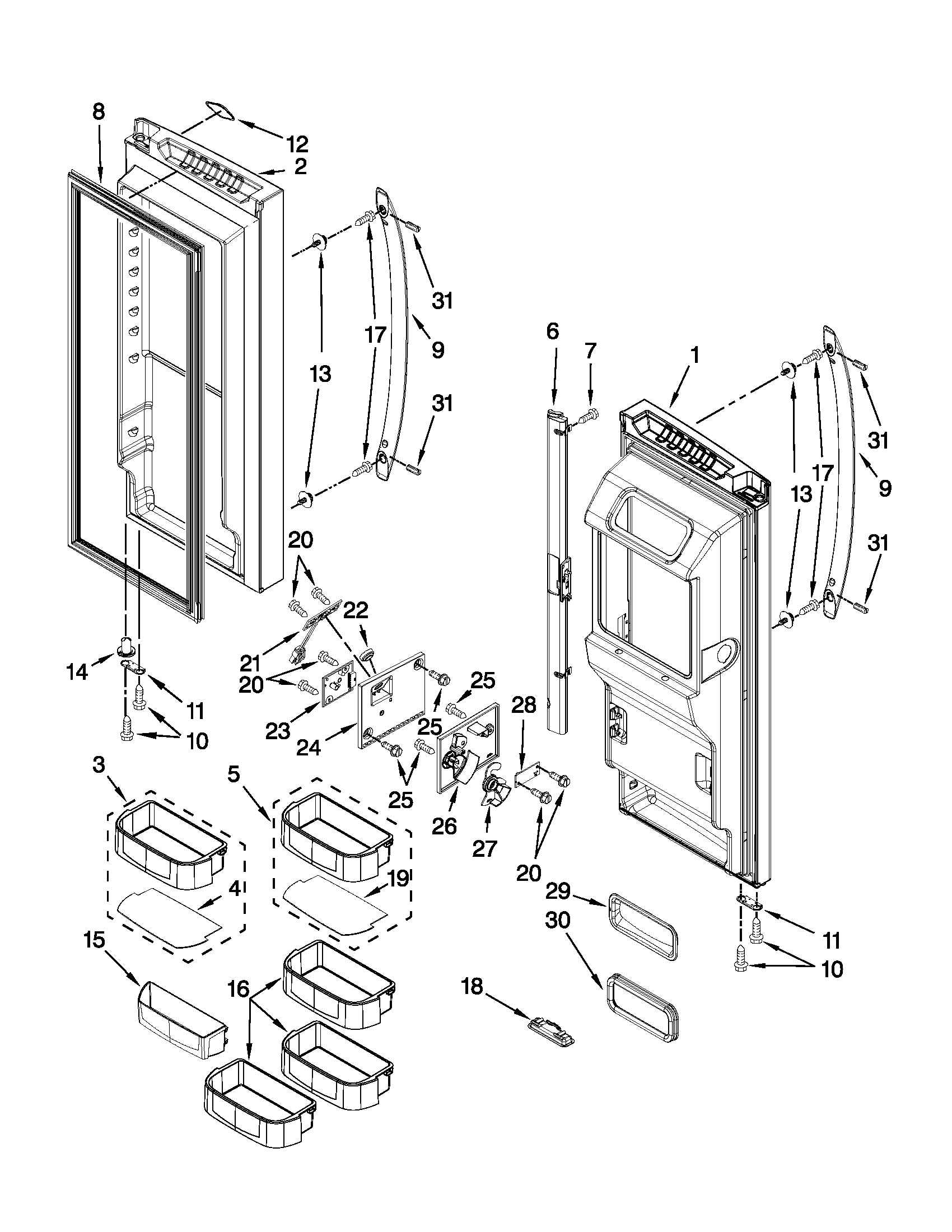 REFRIGERATOR DOOR PARTS