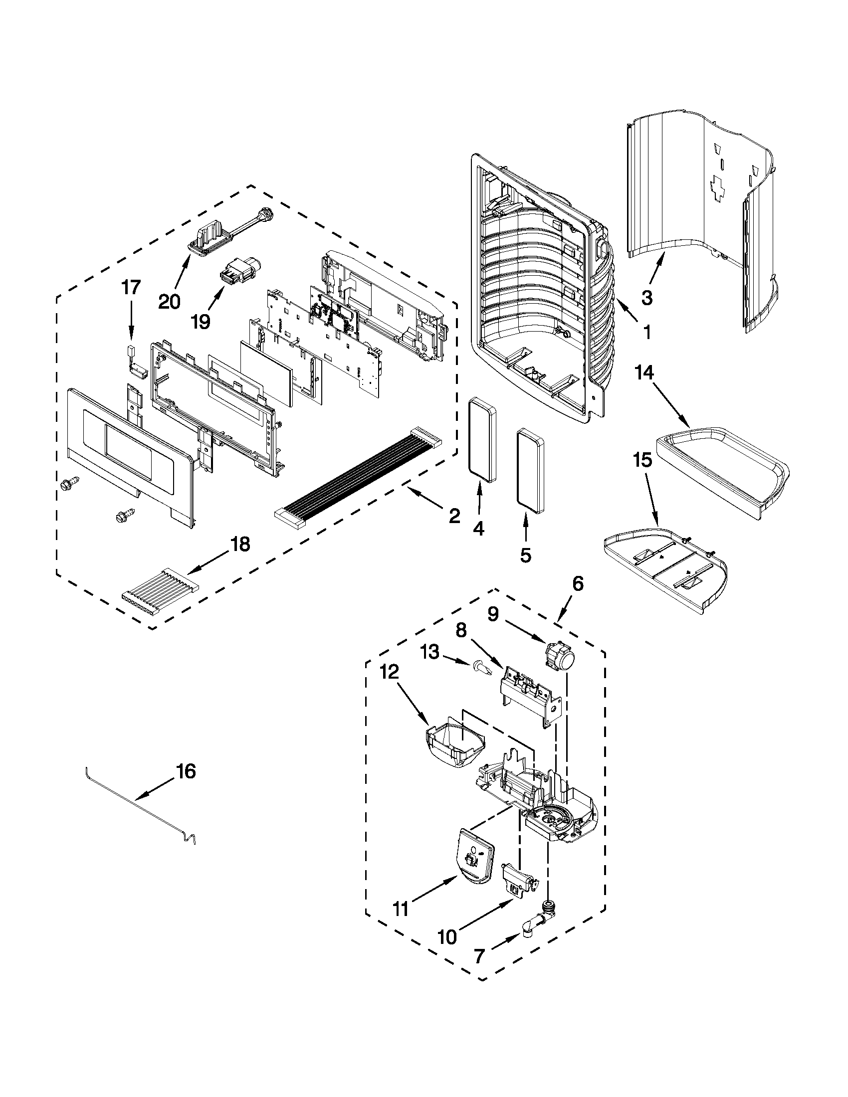 DISPENSER FRONT PARTS