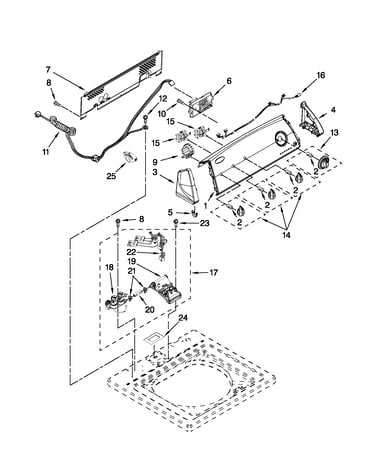 Controls and water inlet parts