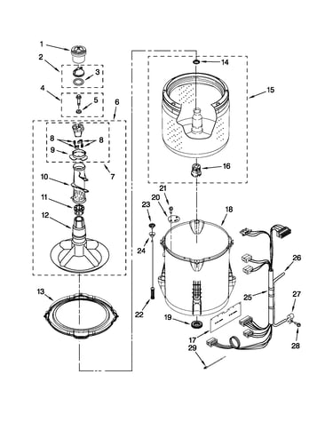Basket and tub parts