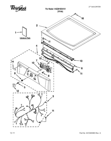 Top and console parts