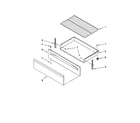 Whirlpool WFE260LXQ0 drawer & broiler parts diagram