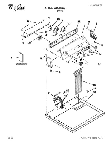 Top and console parts