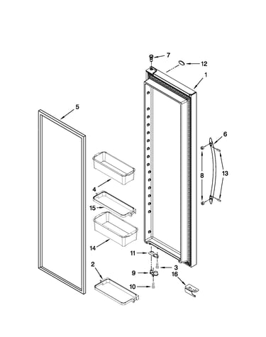 Refrigerator door parts