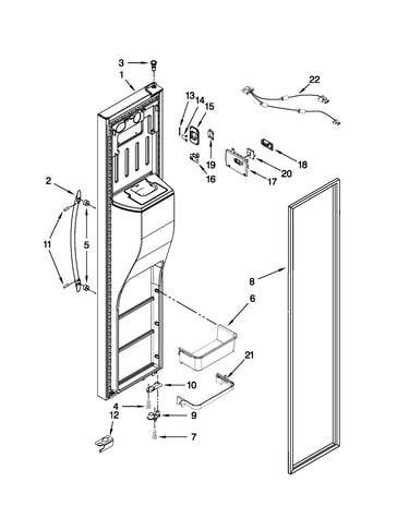 Freezer door parts