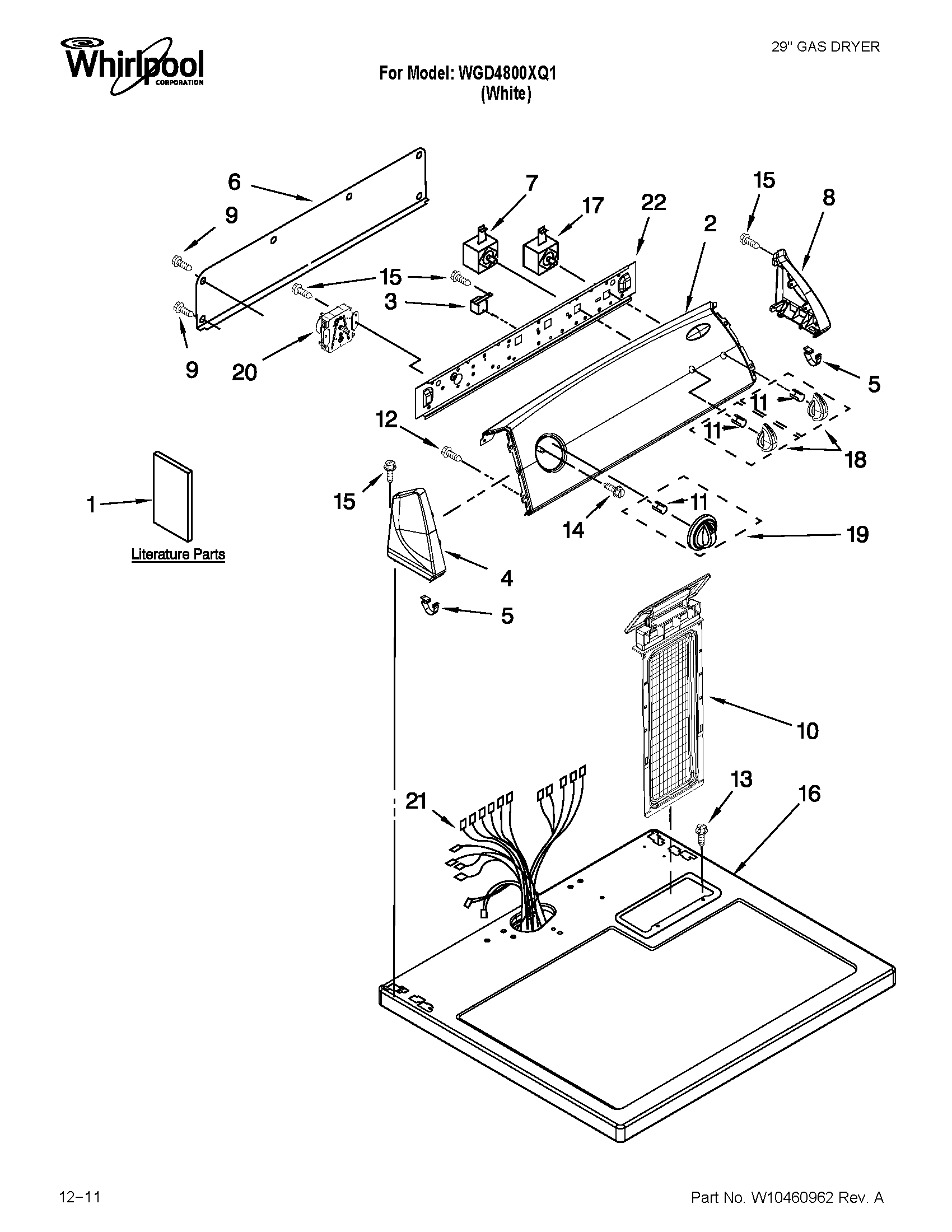 Top and console parts