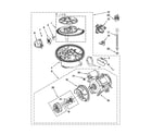 KitchenAid KUDC10FXWH5 pump and motor parts diagram