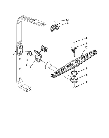 Upper wash and rinse parts