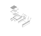 Whirlpool GW399LXUQ07 drawer and rack parts diagram