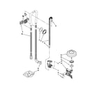KitchenAid KUDE60FXWH4 fill, drain and overfill parts diagram