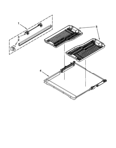 Third level rack and track parts