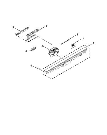 Control panel and latch parts
