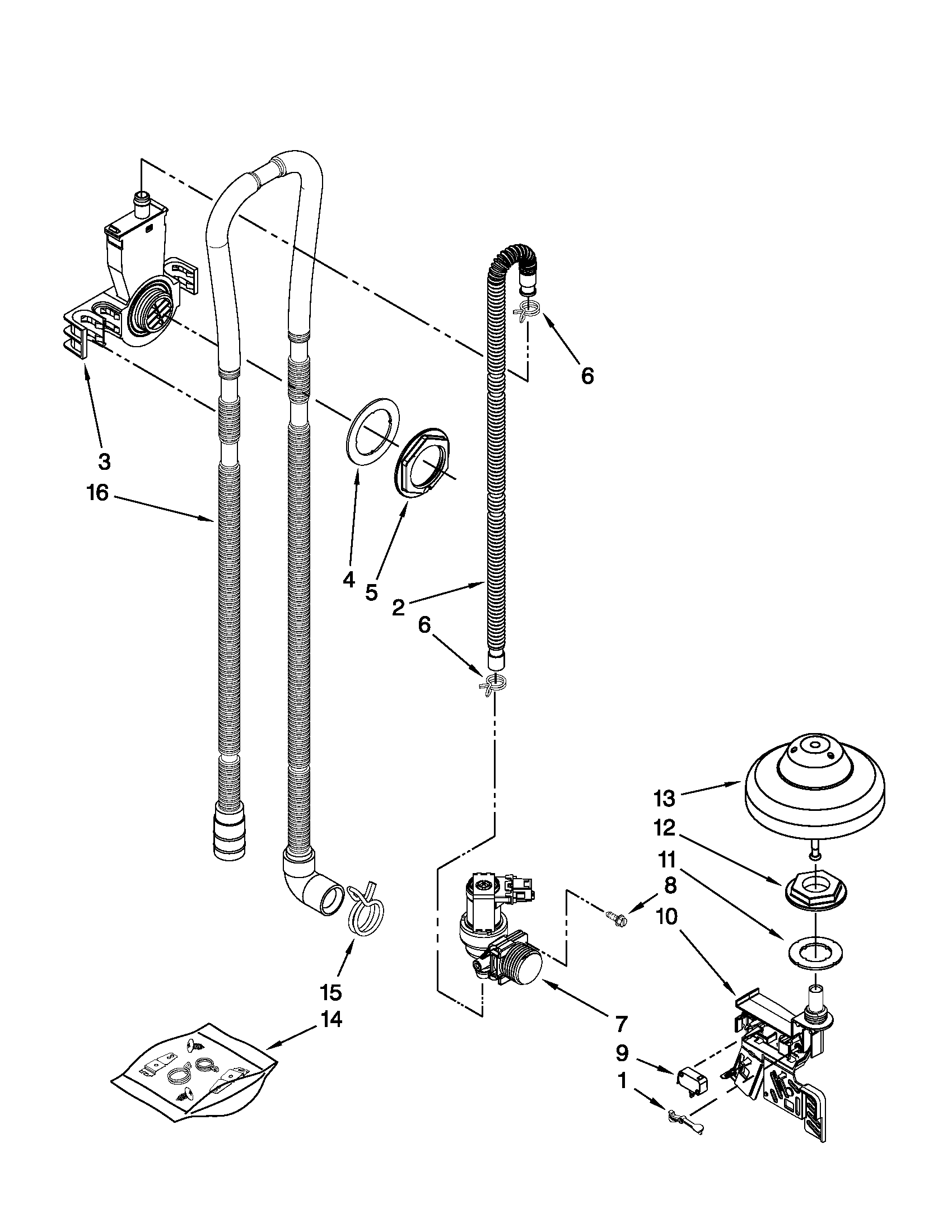 Fill, drain and overfill parts