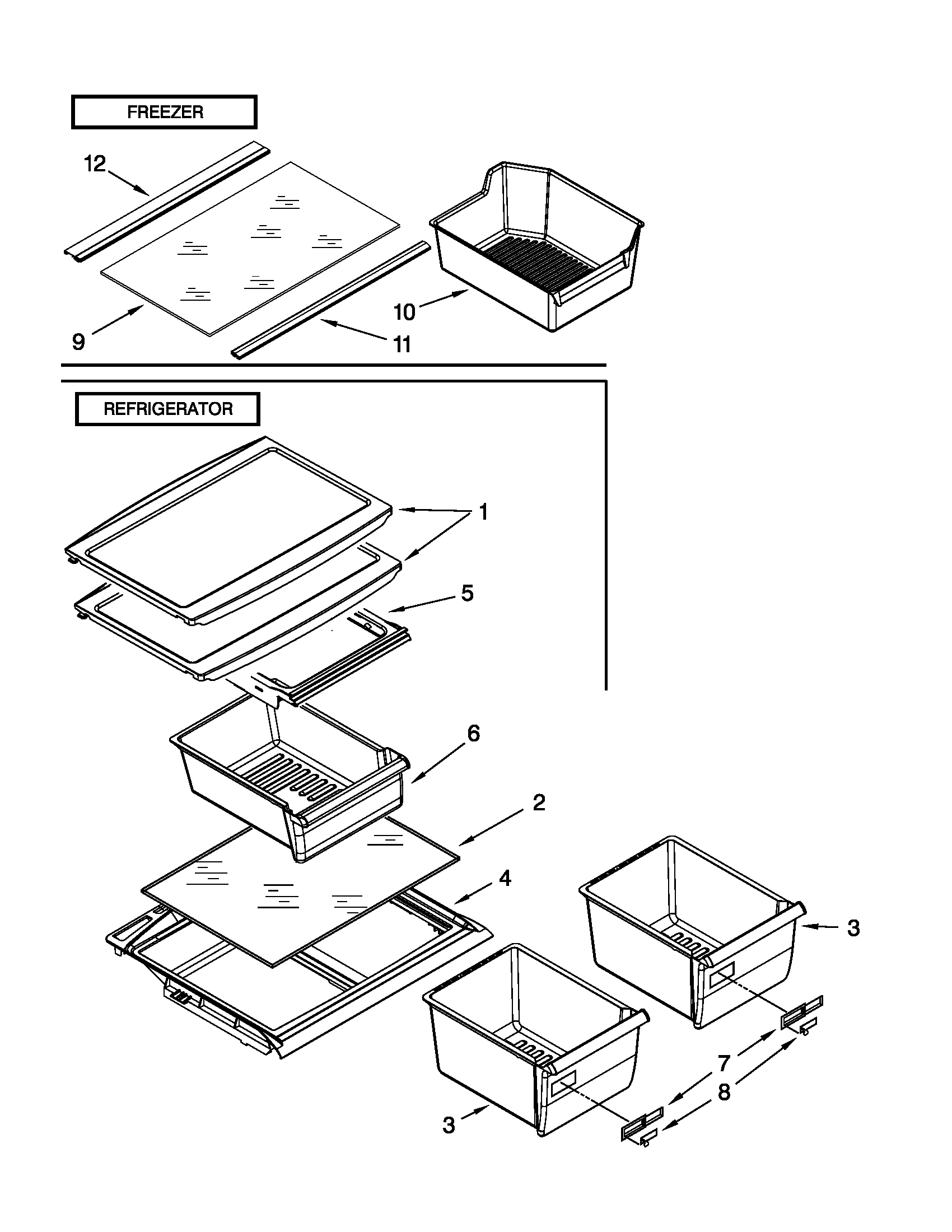 Shelf parts