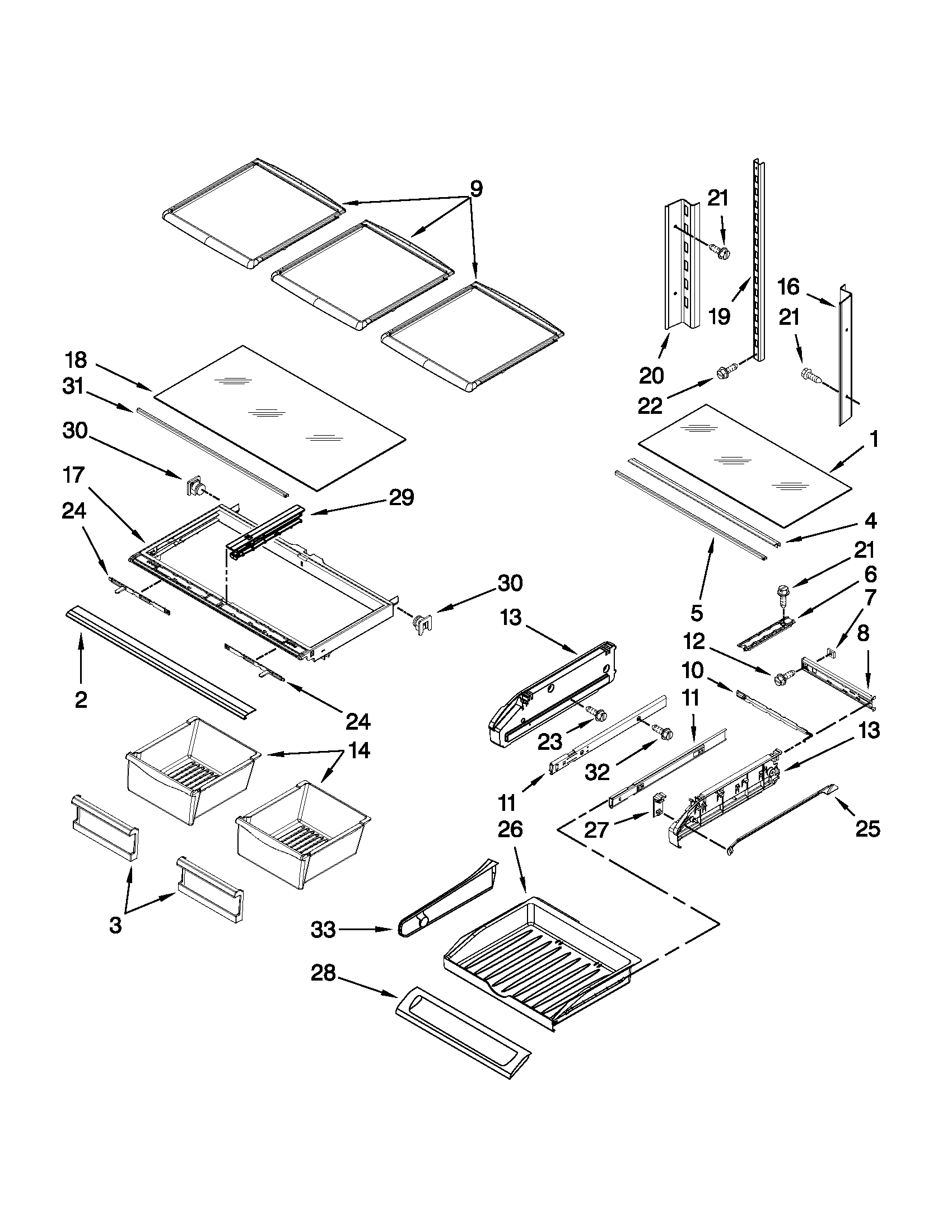 Shelf parts