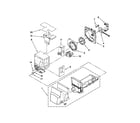 KitchenAid KFIS25XVBL6 motor and ice container parts diagram