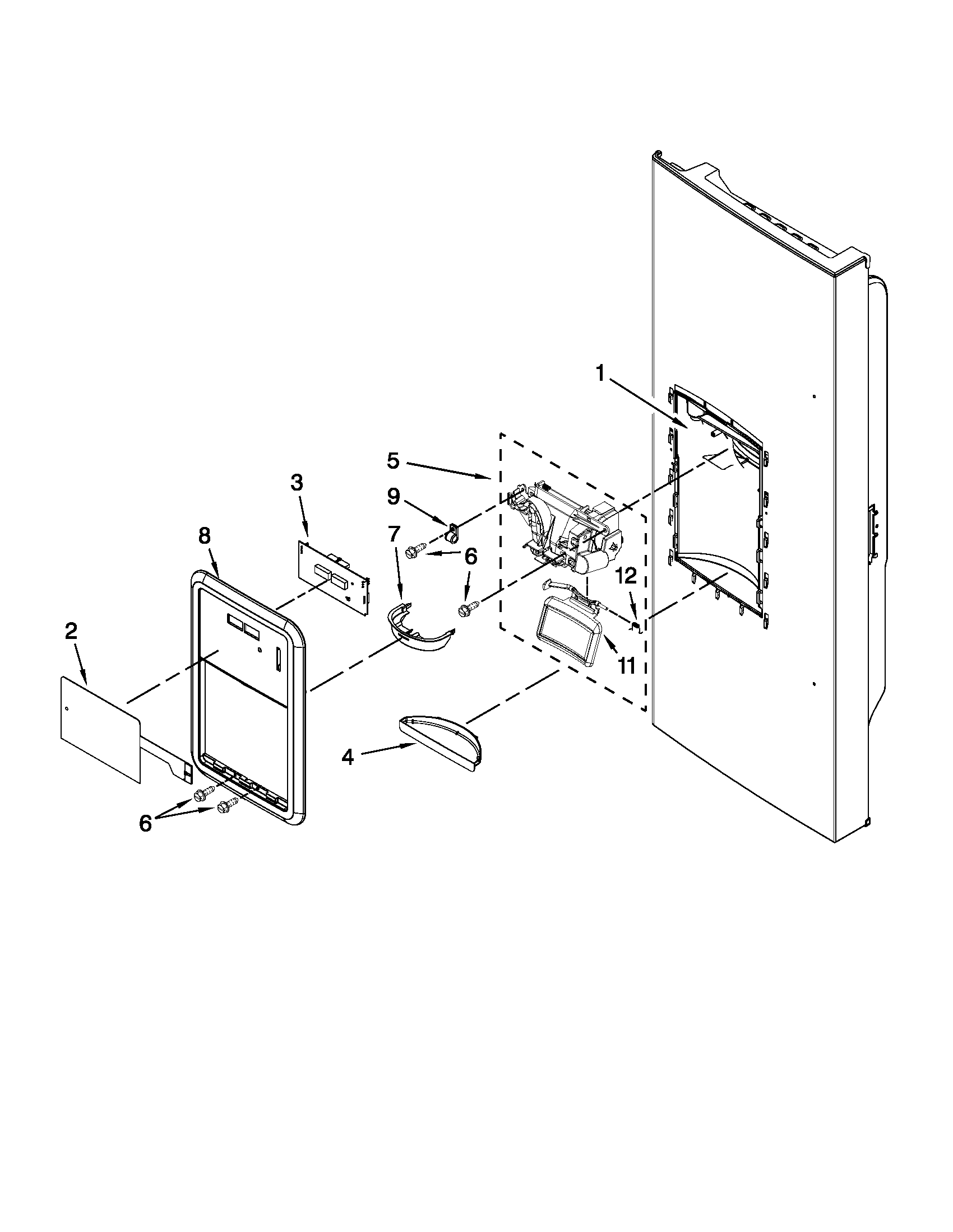 Dispenser front parts