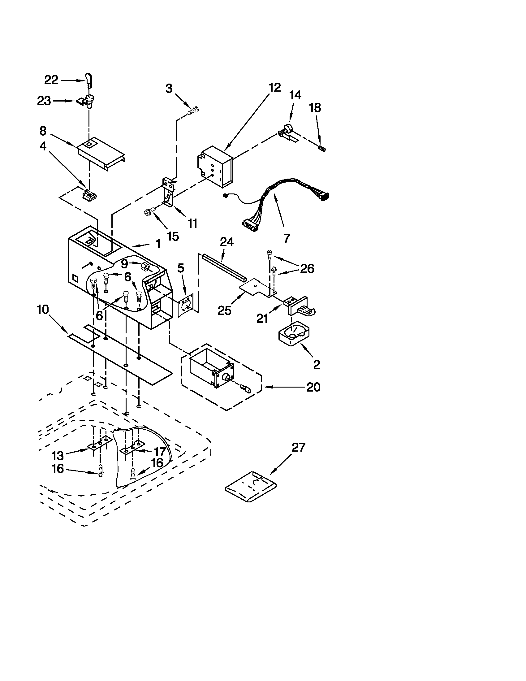 Meter case parts
