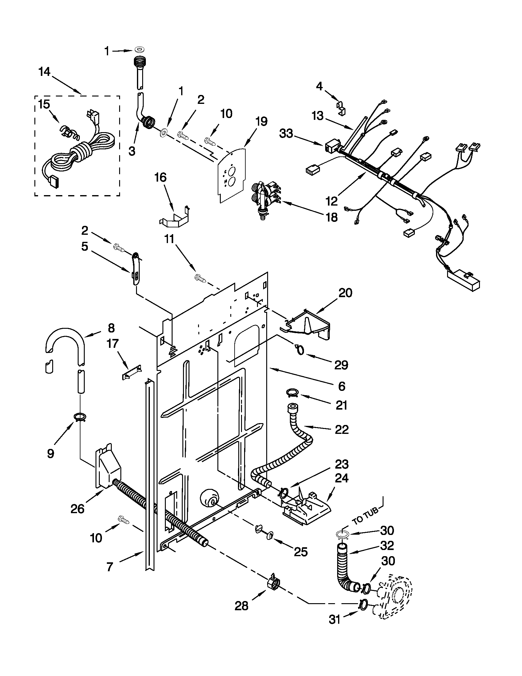 Rear panel parts