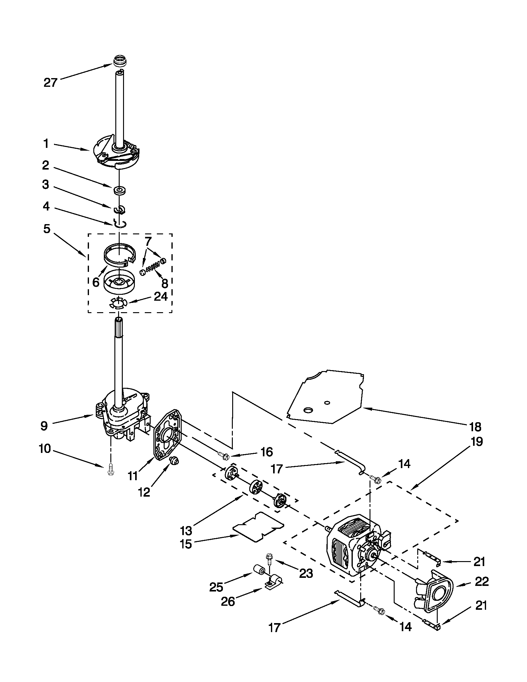 BRAKE, CLUTCH, GEARCASE, MOTOR AND PUMP PARTS