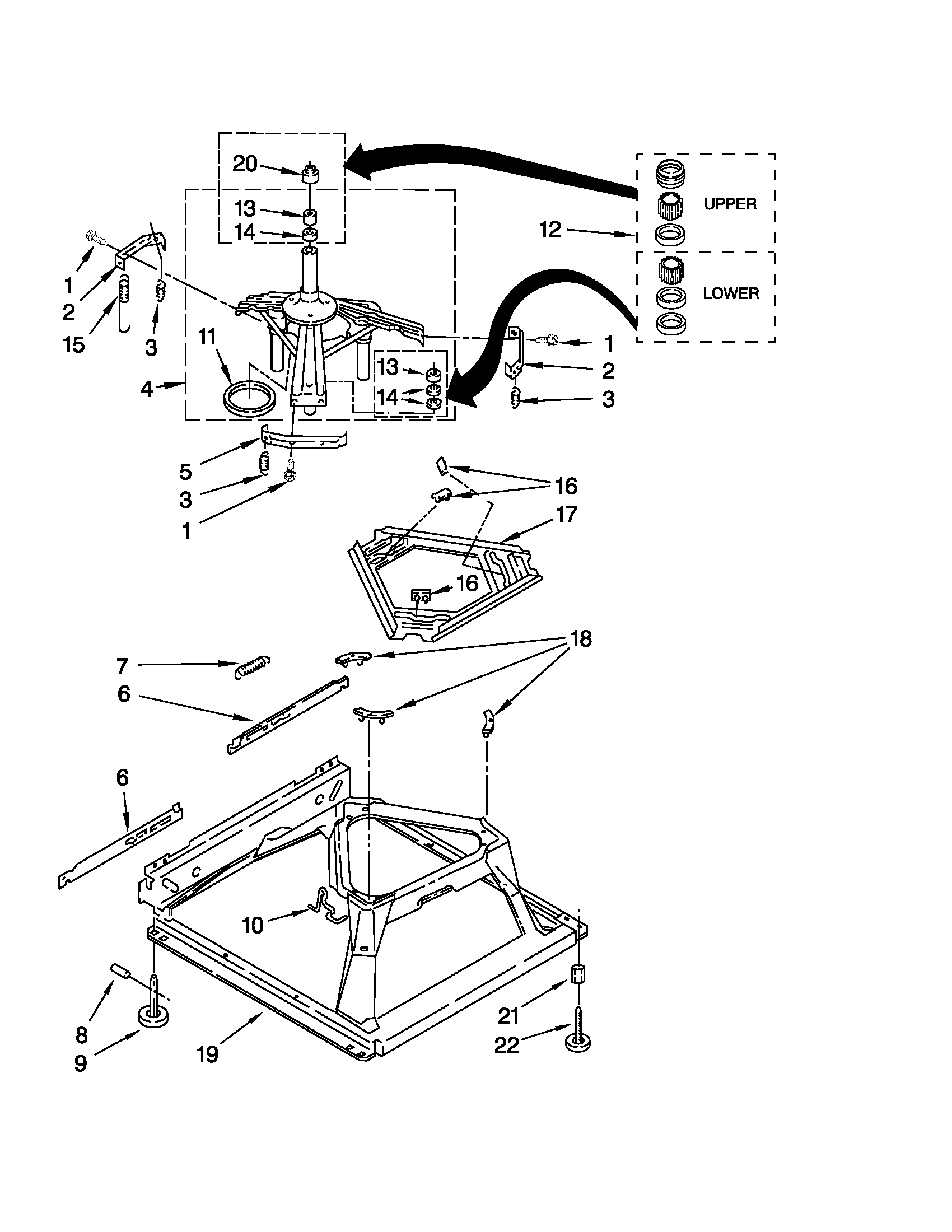 Machine base parts