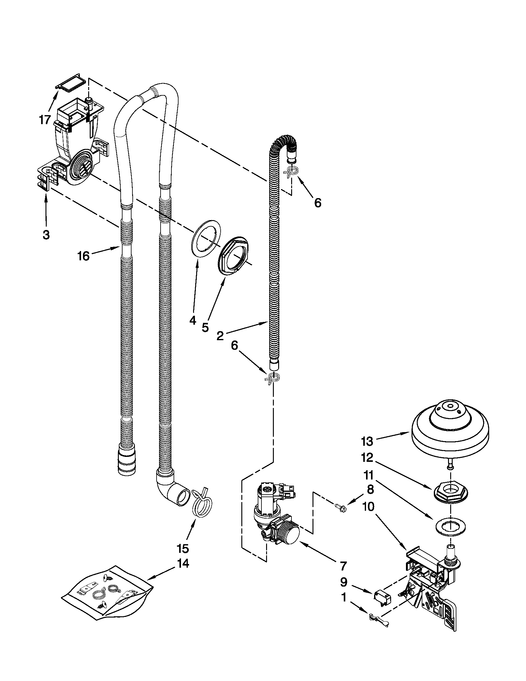 Fill, drain and overfill parts