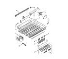KitchenAid KUDS30CXBL6 upper rack and track parts diagram