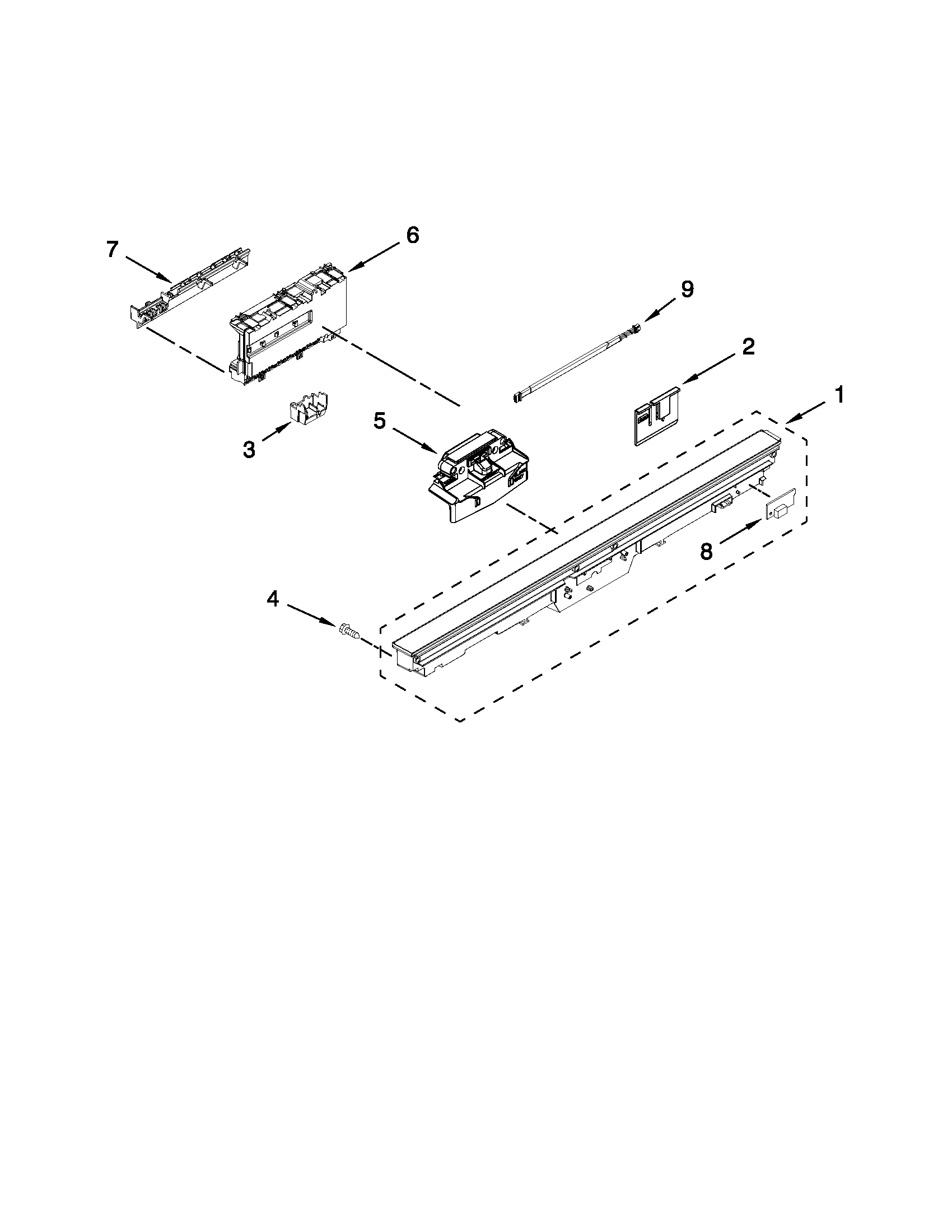 Control panel and latch parts