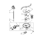 KitchenAid KUDL15FXWH5 pump, washarm and motor parts diagram