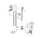 KitchenAid KUDS30IXWH6 fill, drain and overfill parts diagram