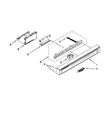 Control panel and latch parts