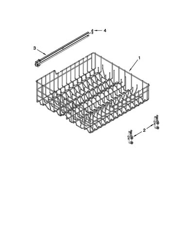 Upper rack and track parts