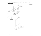 Amana ADB1400AWS3 door and panel parts diagram