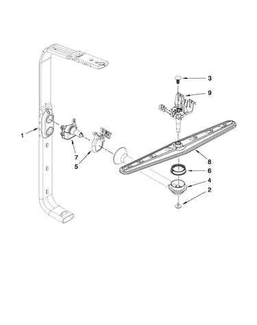 Upper wash and rinse parts