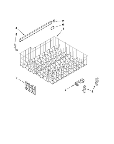 Upper rack and track parts