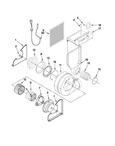 Blower assembly parts